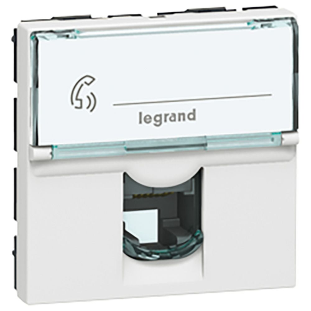 Legrand - prise téléphone rnis numéris 2 modules legrand mosaic - Interrupteurs et prises en saillie