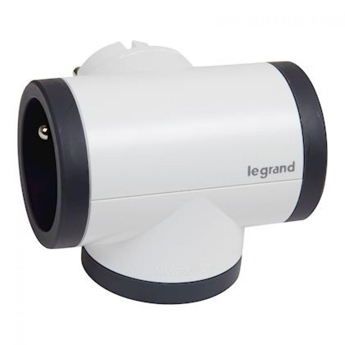 Legrand - fiche multprise - 3 x 2p+t - latérale - rotative - blanc / noir - legrand 049436 - Fiches électriques