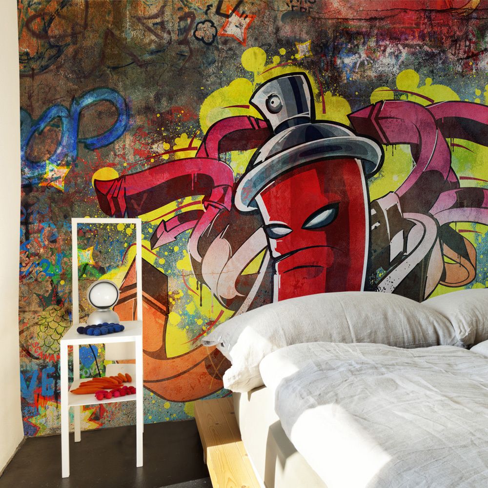 Bimago - Papier peint - Graffiti monster - Décoration, image, art | Street art | 450x270 cm | XXl - Grand Format | - Papier peint