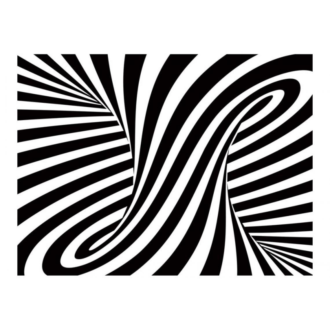 Artgeist - Papier peint - art optique: noir et blanc .Taille : 350x270 - Papier peint