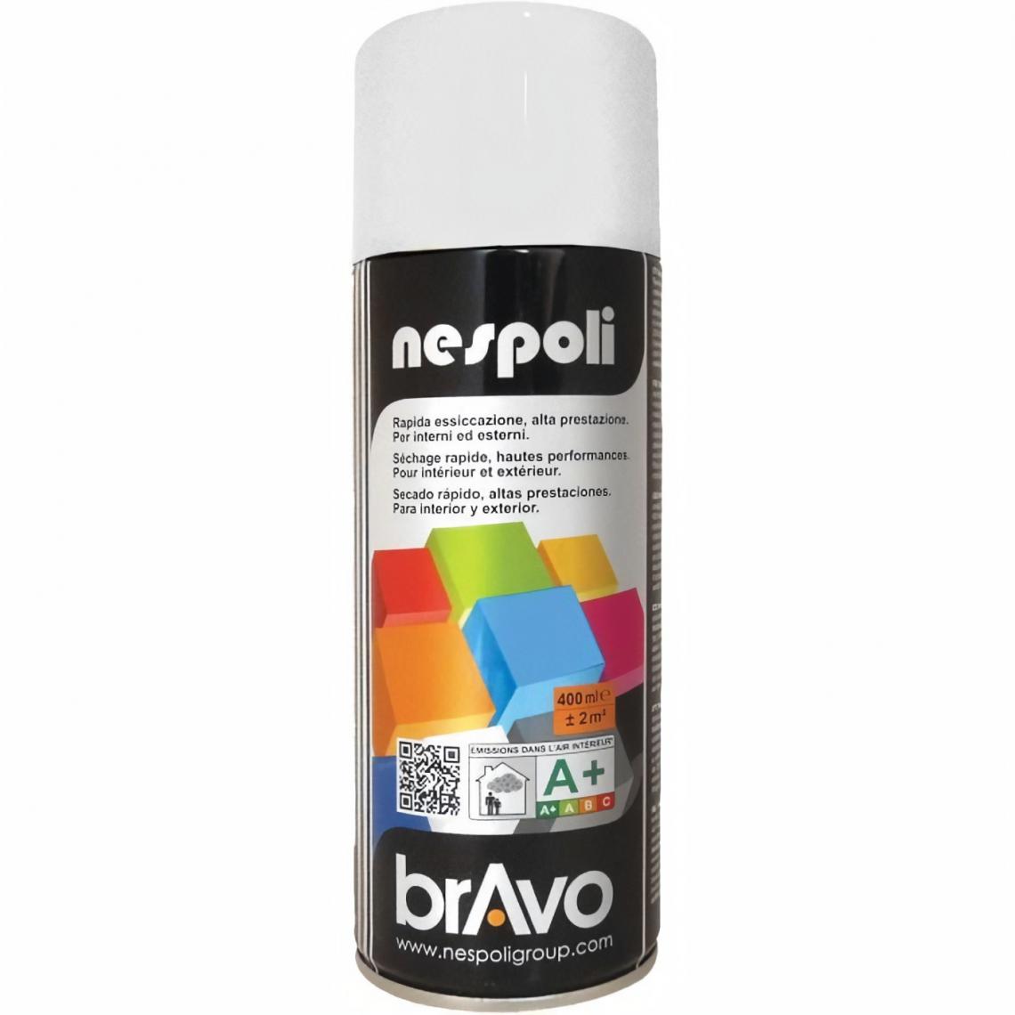 Nespoli - Aérosol peinture blanc ral9016 teintes vives 400 ml, NESPOLI - Peinture & enduit rénovation