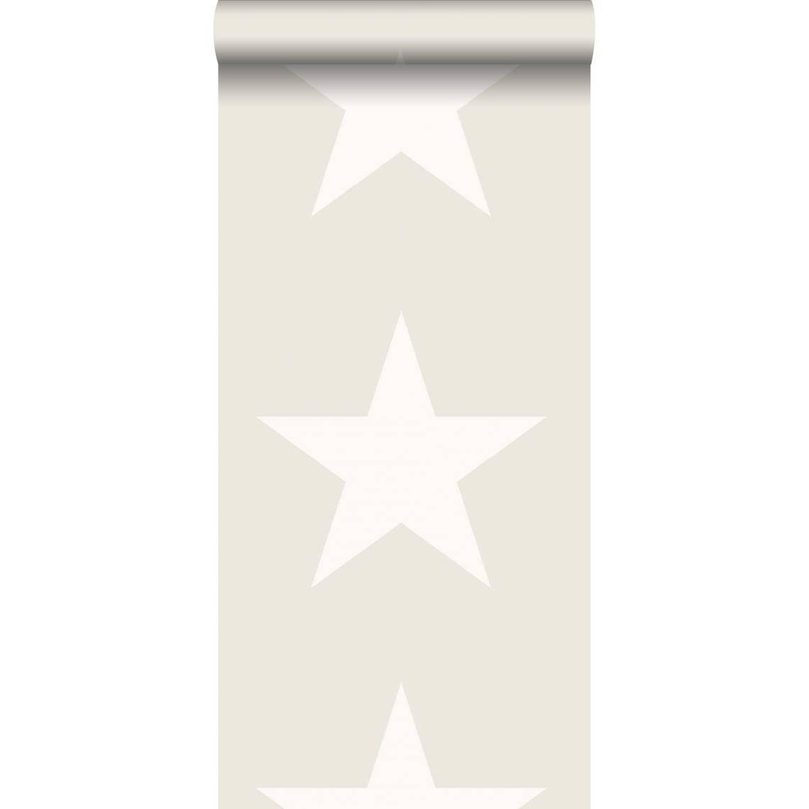 ESTAhome - ESTAhome papier peint étoiles beige - 136465 - 53 cm x 10,05 m - Papier peint
