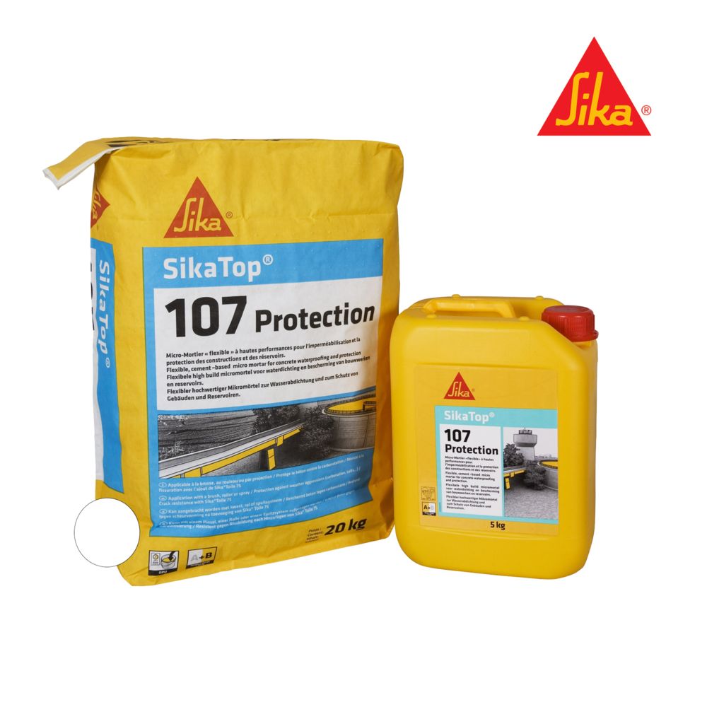 Sika - Micro-mortier hydraulique SIKA Sikatop 107 Protection - Blanc - 25kg - Peinture extérieure