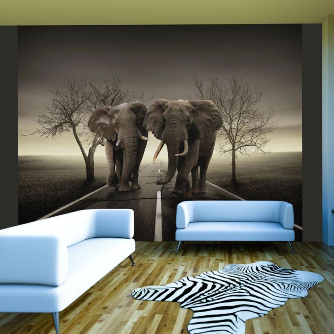 Artgeist - Papier peint - Ville d'éléphants .Taille : 400x309 - Papier peint