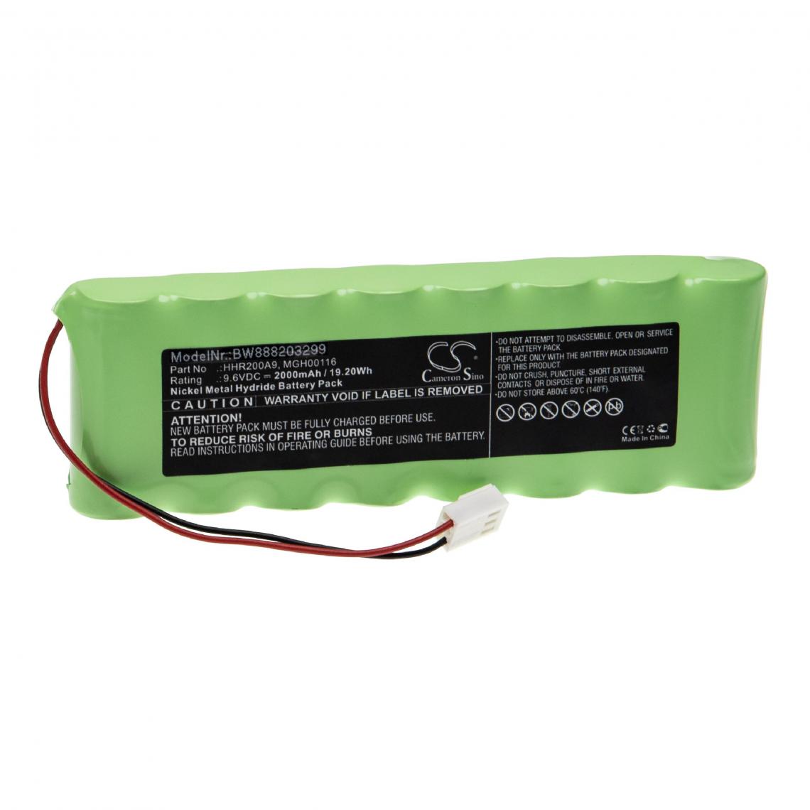 Vhbw - vhbw Batterie compatible avec Volumed Uvp7000, VP7000, VP7000 Chroma volumetric pump appareil médical (2000mAh, 9,6V, NiMH) - Piles spécifiques