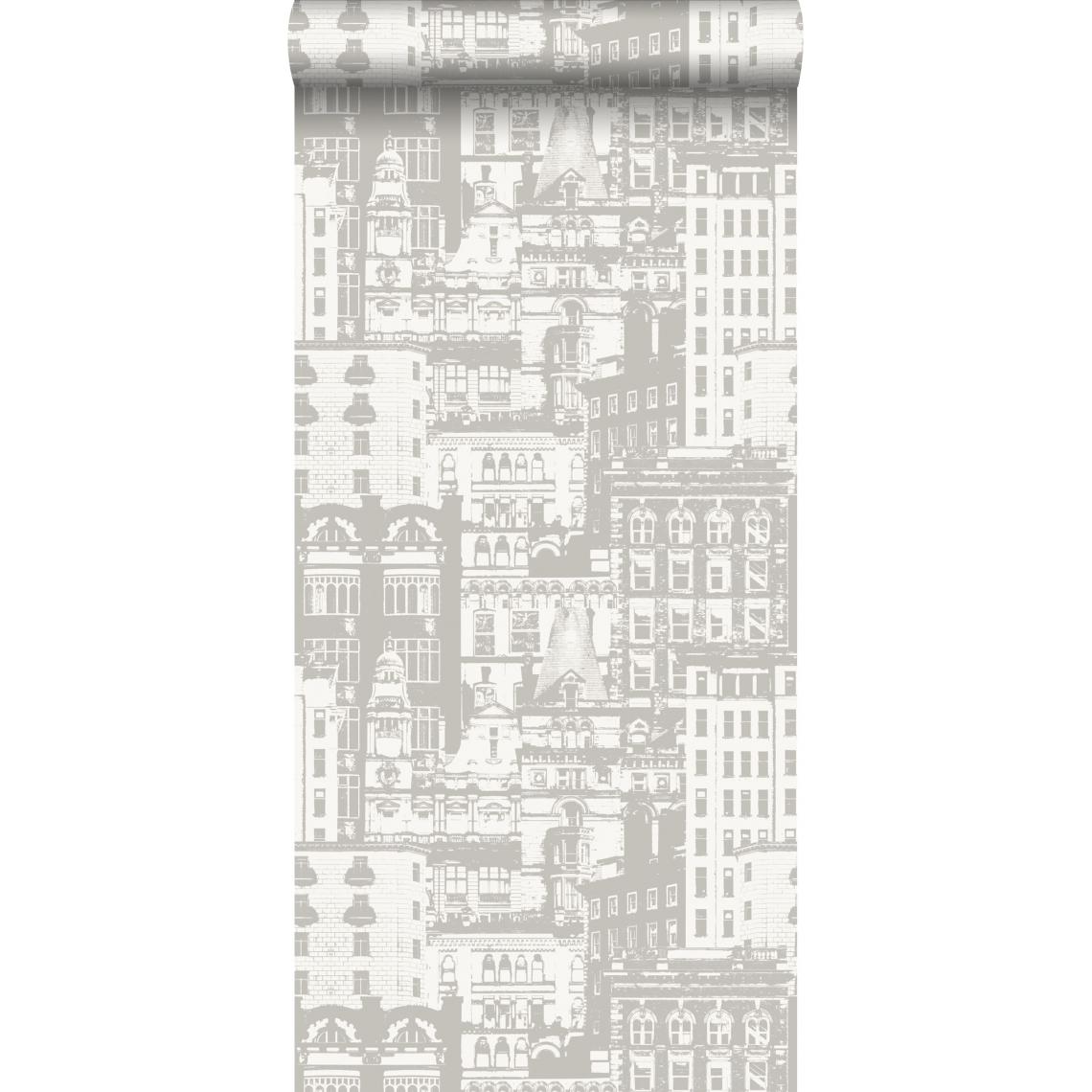 ESTAhome - ESTAhome papier peint bâtiments beige - 138223 - 53 cm x 10,05 m - Papier peint