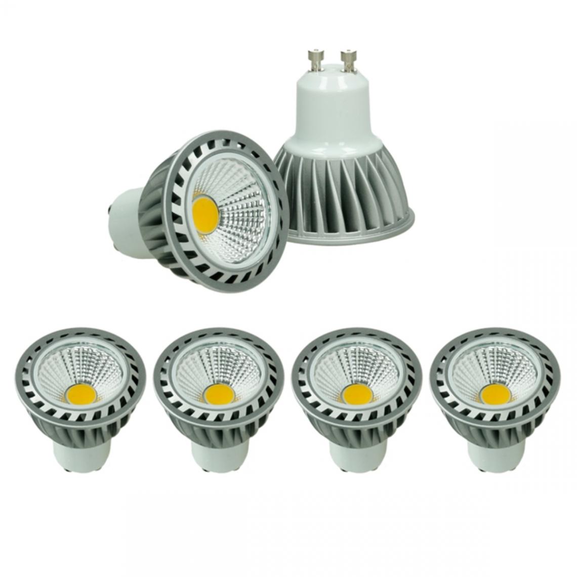 Ecd Germany - ECD Germany 4 x 4W GU10 LED Spot Ampoule Lampe Spot COB Blanc Chaud - Ampoules LED