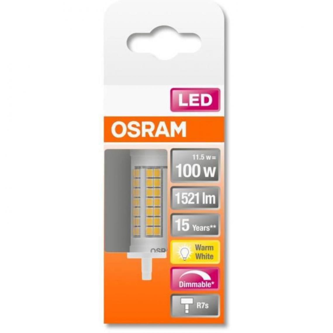 Osram - Ampoule LED Crayon variable 78mm - 11,5W - Ampoules LED