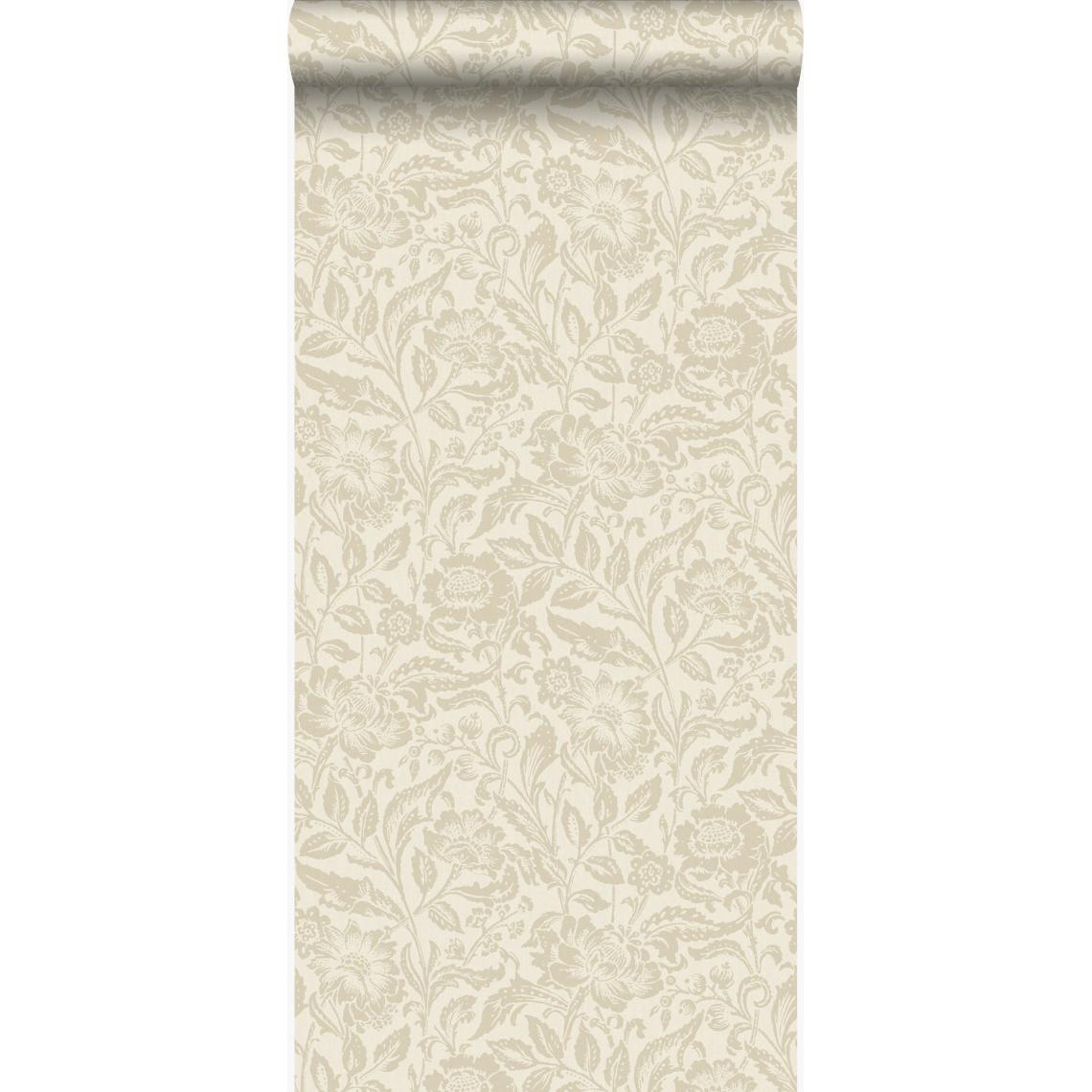 Origin - Origin papier peint fleurs beige crème - 347026 - 53 cm x 10,05 m - Papier peint