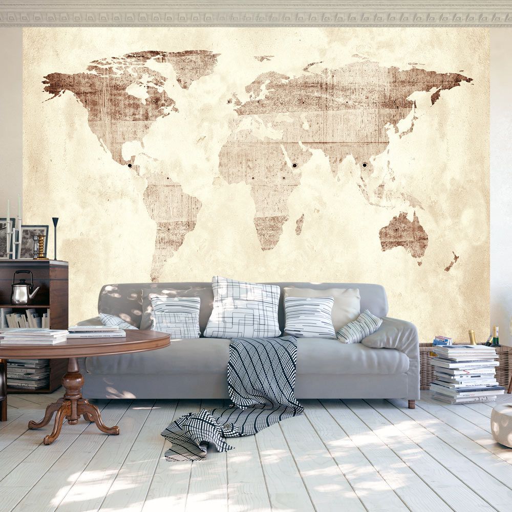 Bimago - Papier peint - Precious map - Décoration, image, art | Carte du monde | - Papier peint