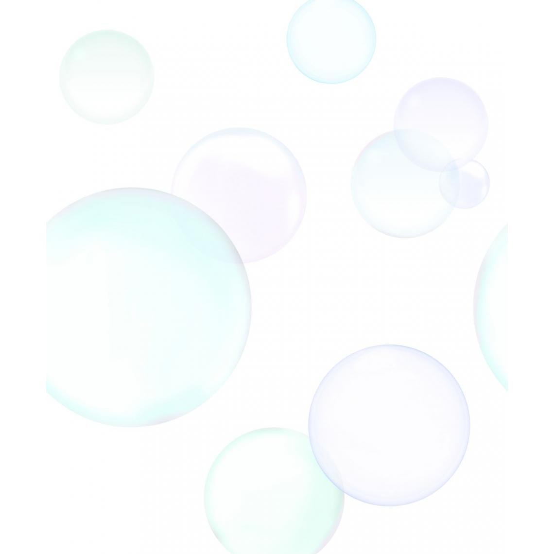 Origin - Origin papier peint panoramique grandes bulles flottantes violet lavende pastel, vert menthe pastel et bleu pastel - 357213 - 232 x 279 cm - Papier peint