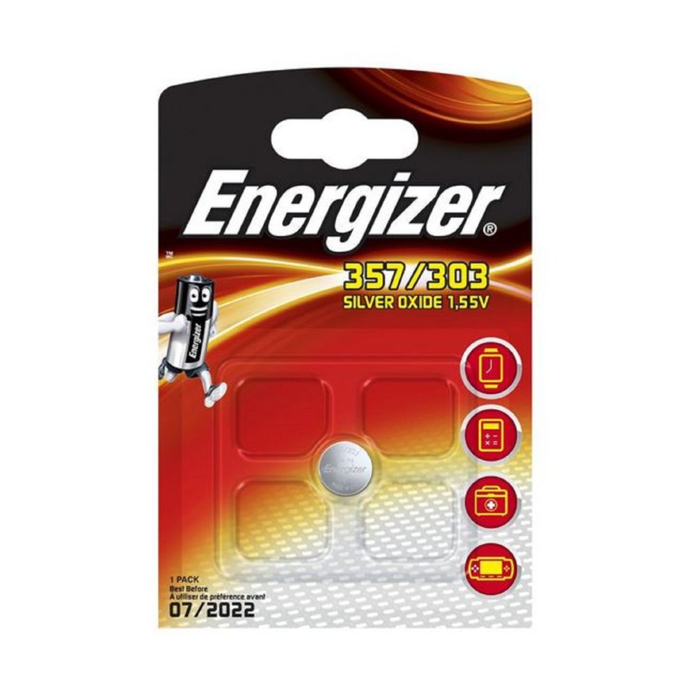 Energizer - Pile bouton 357/303 Oxyde d'argent 1,5V - Piles spécifiques