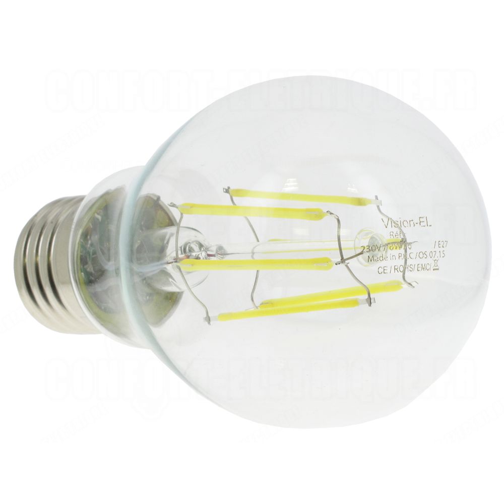 Vision-El - ampoule à led cob - vision-el - e27 - 8w - 6000k - bulb g60 - filament - boite - Ampoules LED