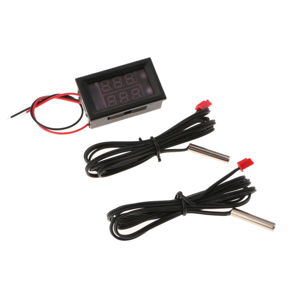 marque generique - dc 4-28v double affichage thermomètre numérique ntc sonde métallique rouge affichage rouge - Appareils de mesure