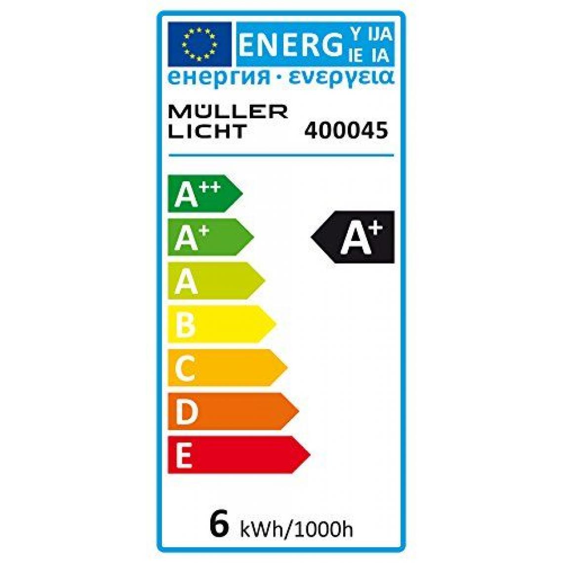 Inconnu - Müller-Licht 400045 A +, lampe LED encastrable et réglette, plastique, 6 watts, GX53, blanc, 2,5 x 7,5 x 7,5 cm - Ampoules LED