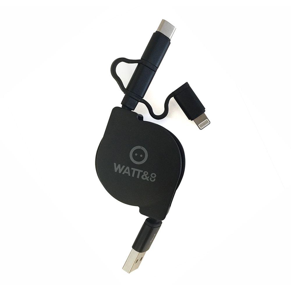 Watt & Co - Câble USB 3 en 1 - connectique universelle - Watt and Co - Adaptateurs