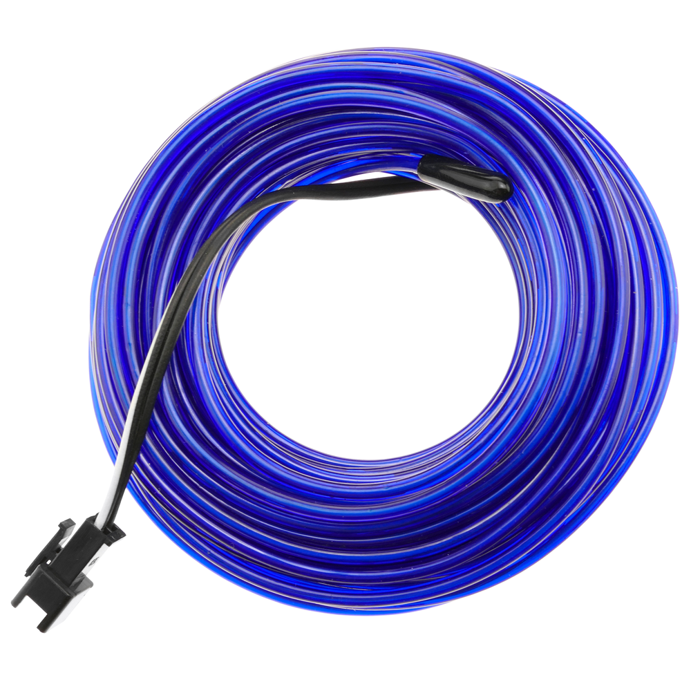 Bematik - 2.3mm bobine de fil électroluminescent bleu connecté à 220VAC 10m - Fils et câbles électriques