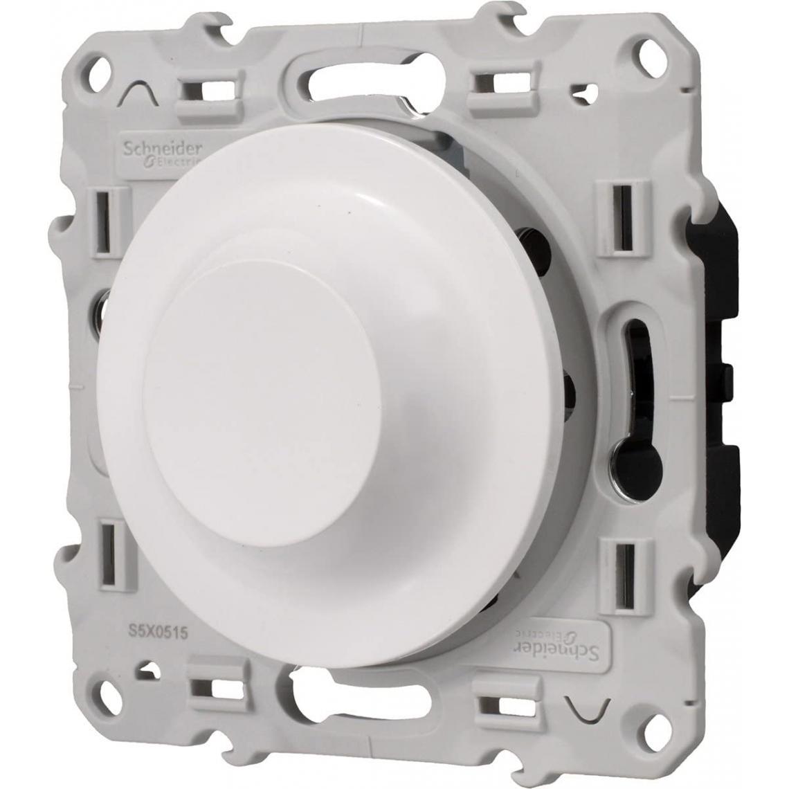 Schneider Electric - Variateur universel LED 2 fils 400W blanc Odace - Interrupteurs et prises en saillie