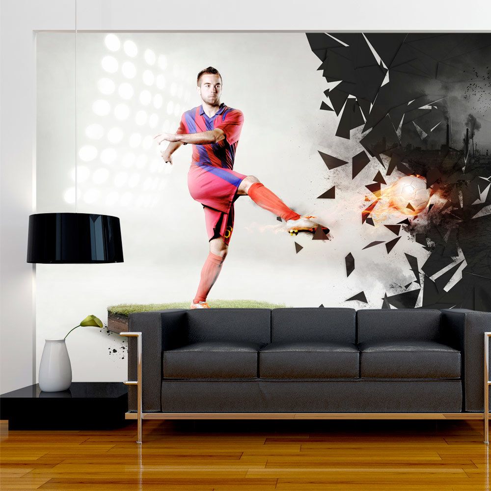 Bimago - Papier peint - Power of football - Décoration, image, art | Hobby | Sport | 450x280 cm | XXl - Grand Format | - Papier peint