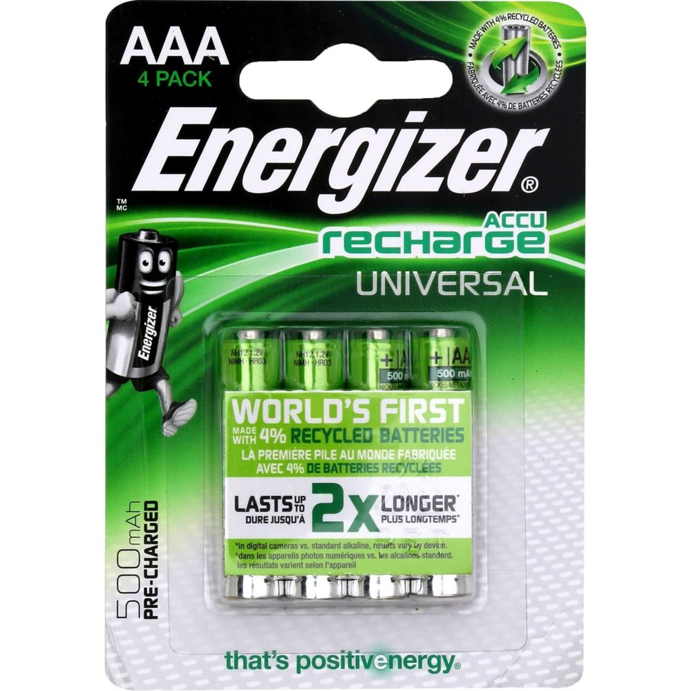Energizer - Pile rechargeable AAA 500mAh - Piles rechargeables