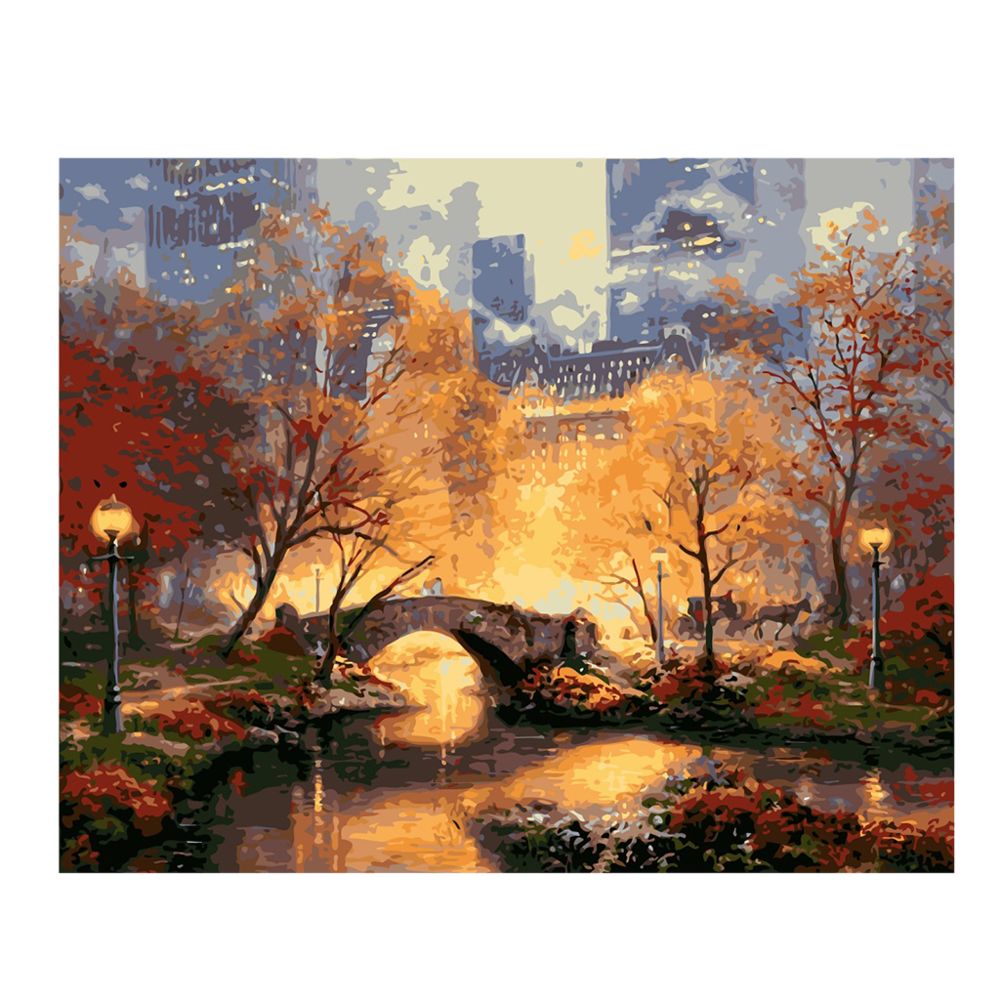 marque generique - peinture acrylique par numéro kit sur toile art peinture picture-park en automne - Fibre de verre & papier à peindre