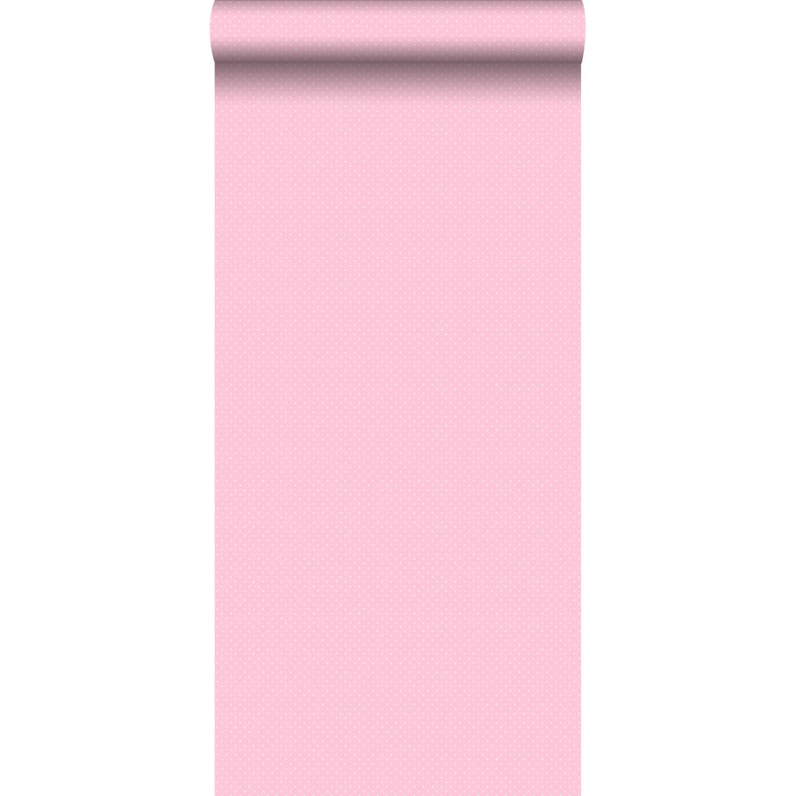 ESTAhome - ESTAhome papier peint petits points rose doux - 137312 - 53 cm x 10,05 m - Papier peint