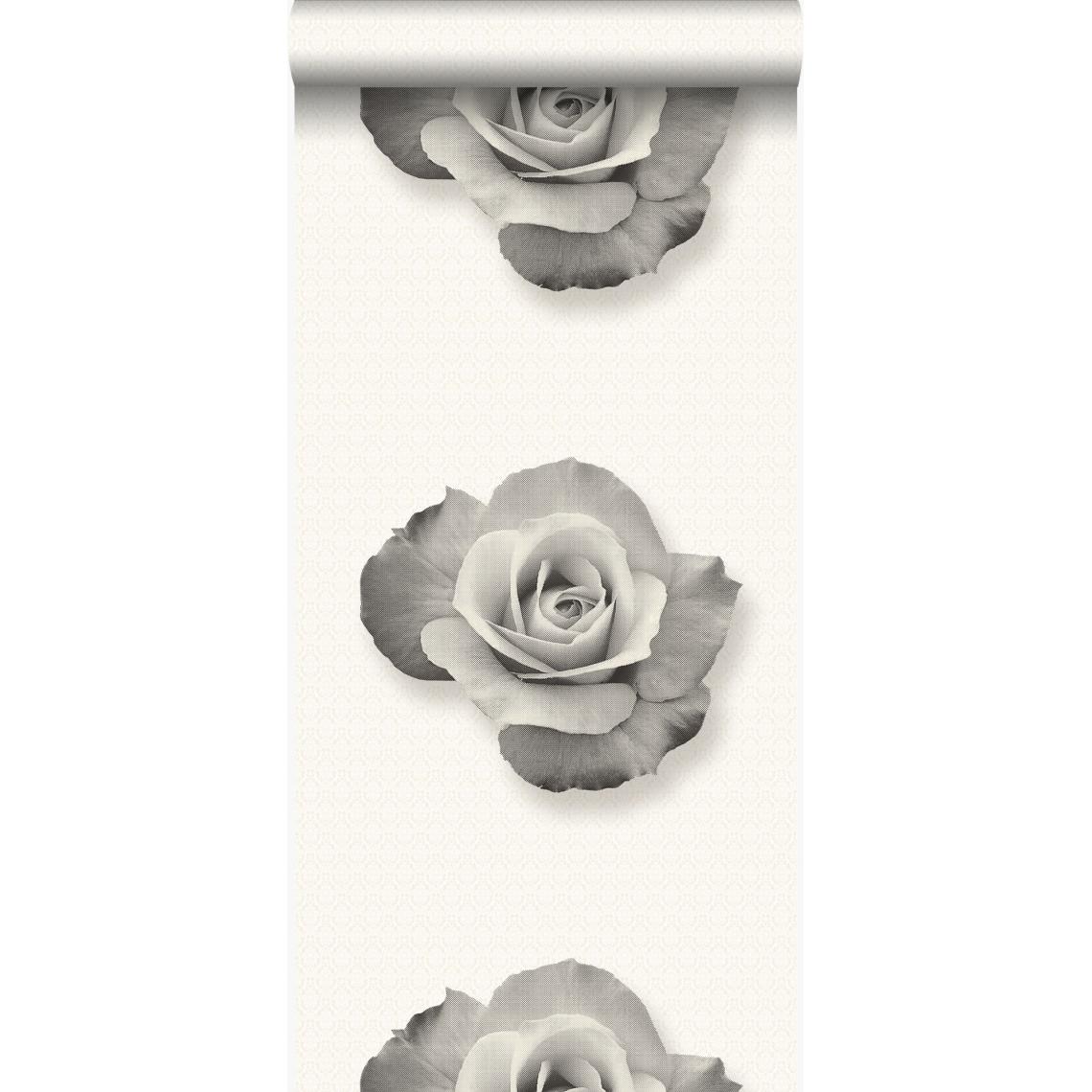 Origin - Origin papier peint rose blanc et noir - 326331 - 53 cm x 10,05 m - Papier peint