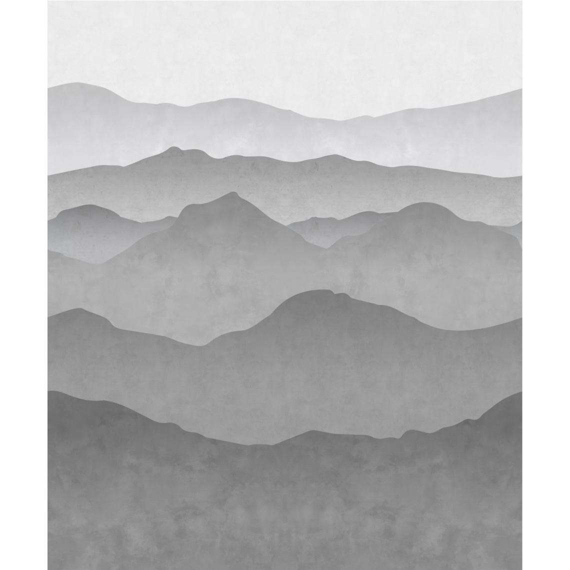ESTAhome - ESTAhome papier peint panoramique montagnes gris - 158939 - 2.5 x 3 m - Papier peint