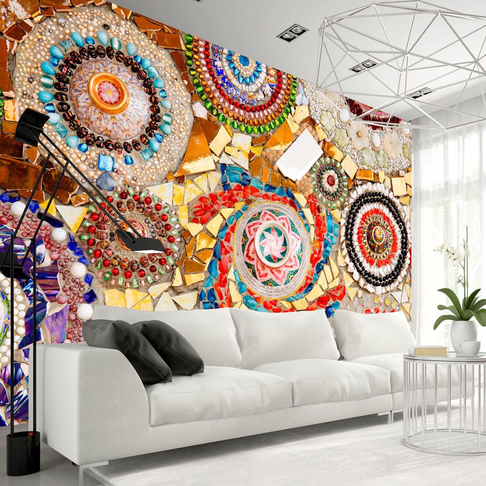 Bimago - Papier peint - Moroccan Mosaic - Décoration, image, art | Fonds et Dessins | Motifs floraux | - Papier peint