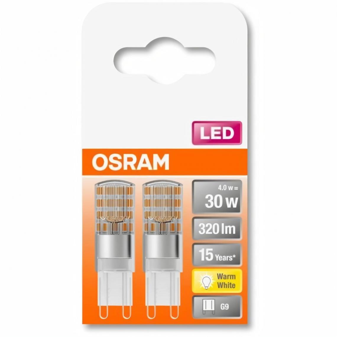 Osram - OSRAM BTE2 Ampoule LED Capsule clair 2,6W=30 G9 chaud - Ampoules LED