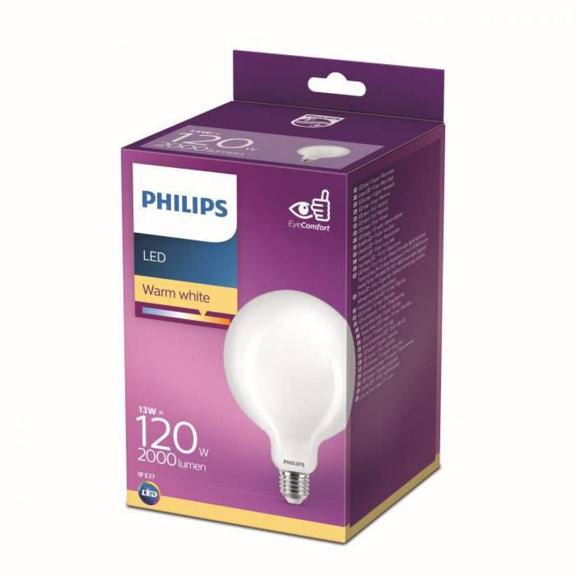 Philips - Philips ampoule LED LED 120W E27 Blanc chaud non dimmable, verre - Ampoules LED