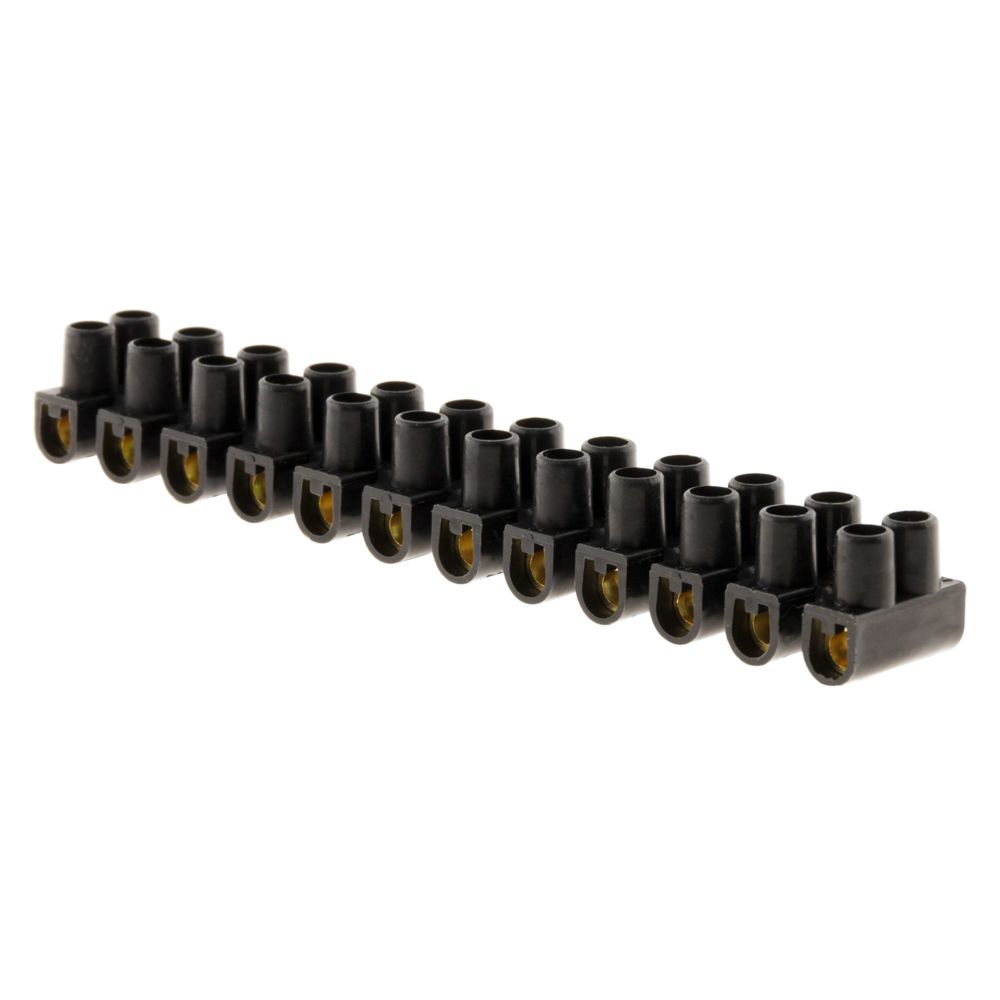 Zenitech - Barrettes 12 plots 6 mm² Noir - Zenitech - Accessoires de câblage
