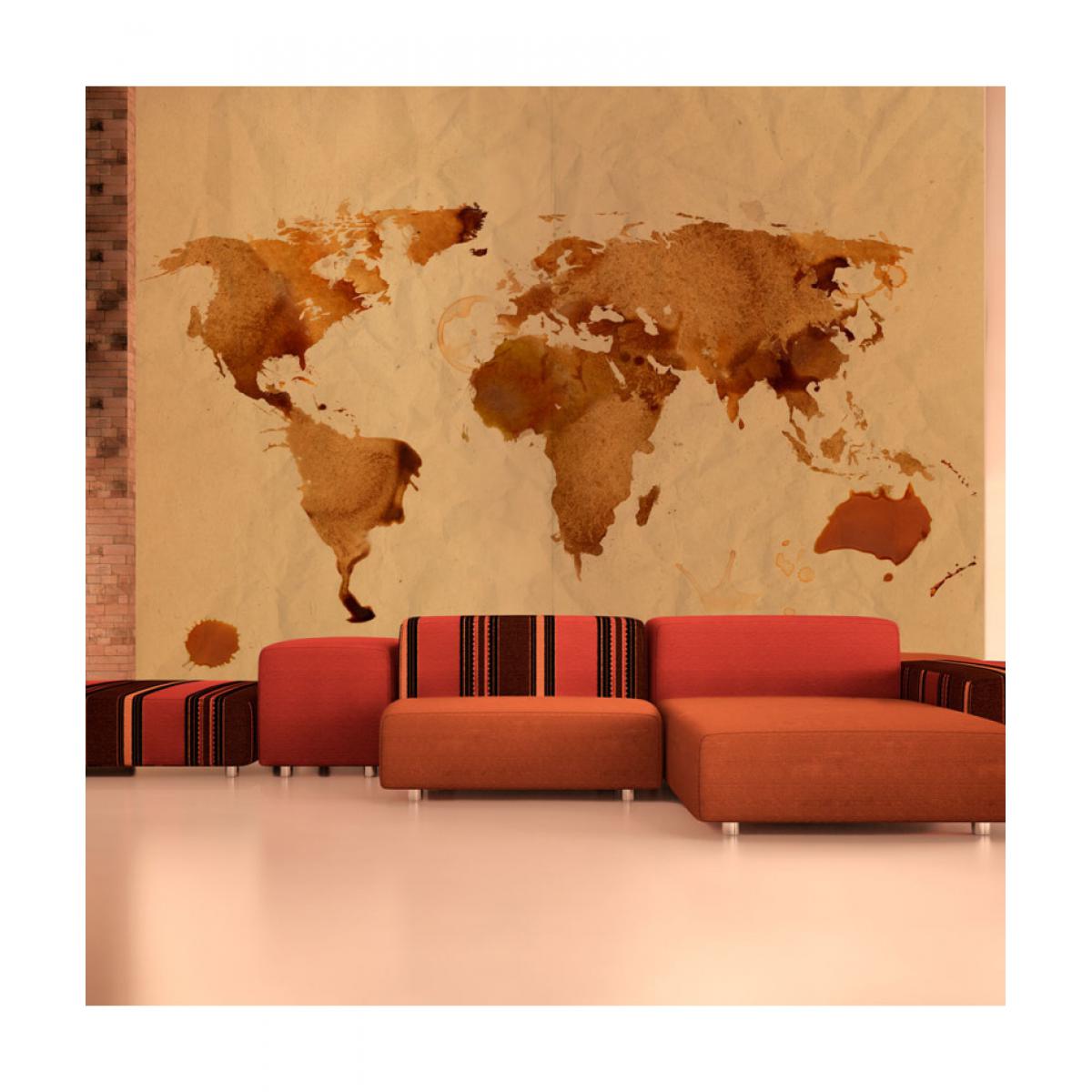 Artgeist - Papier peint - Tea map of the World 350x270 - Papier peint