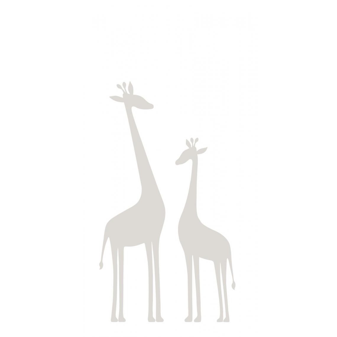 Origin - Origin papier peint panoramique girafes gris chaud - 357219 - 1.5 x 2.79 m - Papier peint