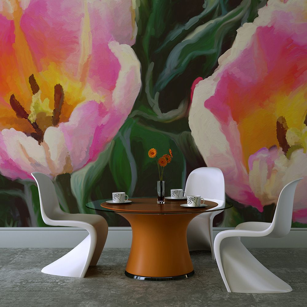 Bimago - Papier peint | tulipes duo | 450x270 | | - Papier peint