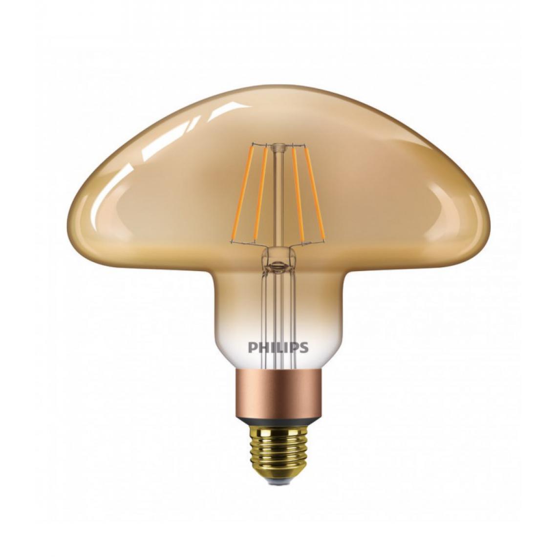 Delitech - Ampoule LED E27 Philips décorative en forme de champignon - LEDClassic 30W Mushroom E27 2000K GOLD D - Ampoules LED
