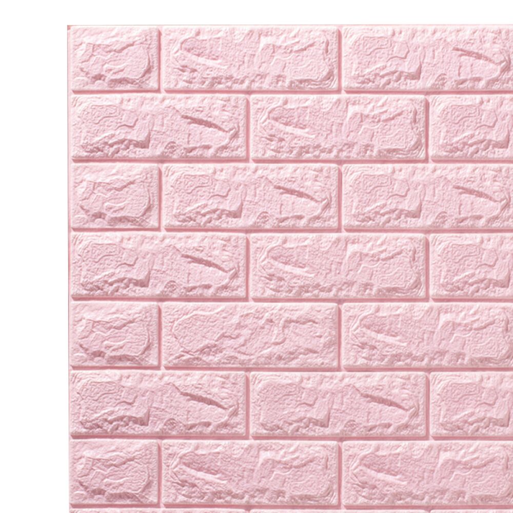 marque generique - Papier Peint Panneaux Muraux En Brique 3D Papier Peint Pour Salon Chambre Rose - Décor carrelage mural