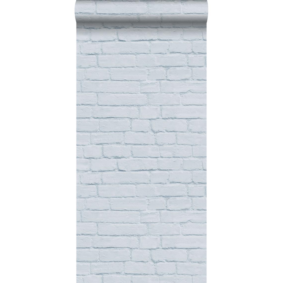 ESTAhome - ESTAhome papier peint brique bleu clair - 138536 - 53 cm x 10,05 m - Papier peint