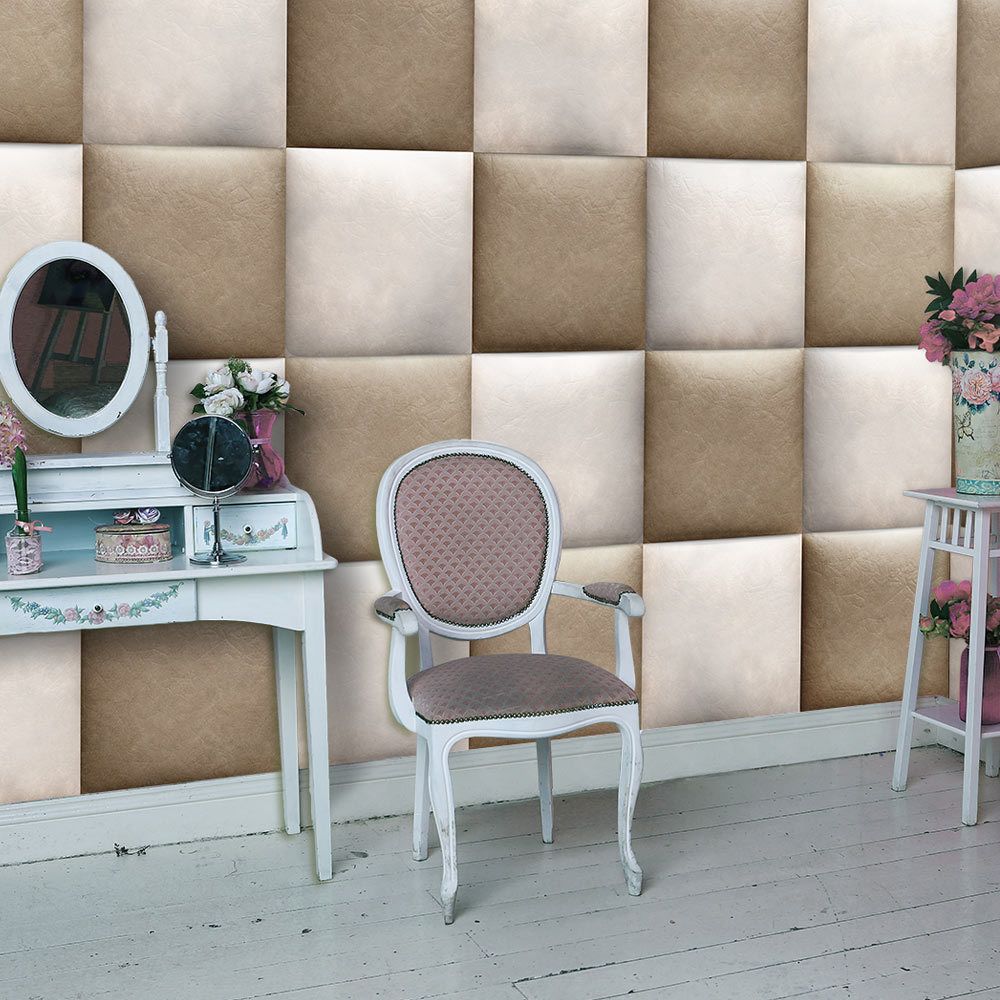Bimago - Papier peint - Leather cushions - Décoration, image, art | Deko Panels | 50x1000 cm | - Papier peint