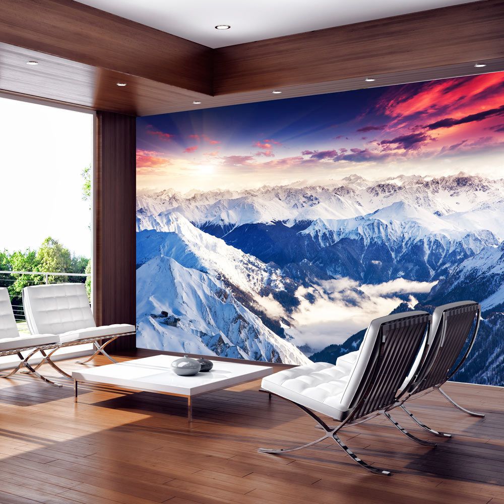 marque generique - 200x140 Papier peint Montagnes Paysages Contemporain Magnificent Alps - Papier peint