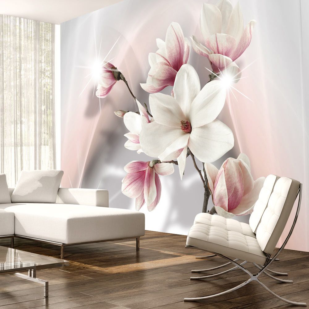 Bimago - Papier peint - White magnolias - Décoration, image, art | Fleurs | Magnolias | - Papier peint