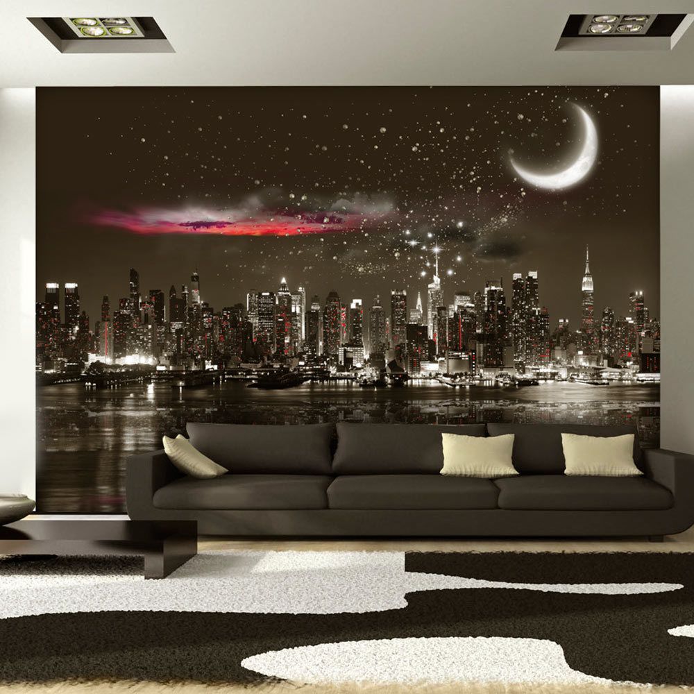 marque generique - 150x105 Papier peint New York Ville et Architecture Inedit Starry Night Over NY - Papier peint