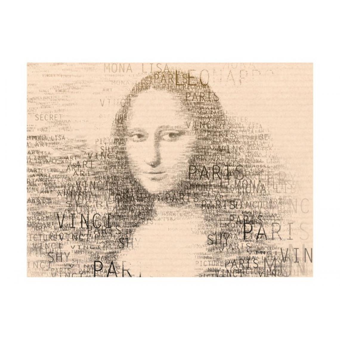 Artgeist - Papier peint - Mona Lisa : portrait en lettres .Taille : 300x231 - Papier peint