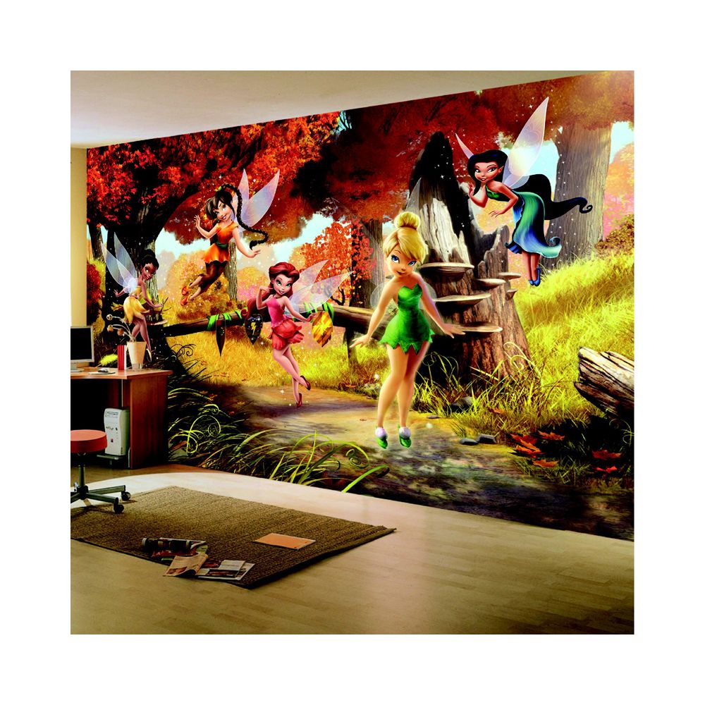 Bebe Gavroche - Papier peint La Forêt d'automne Disney Fairies 360X255 CM - Papier peint