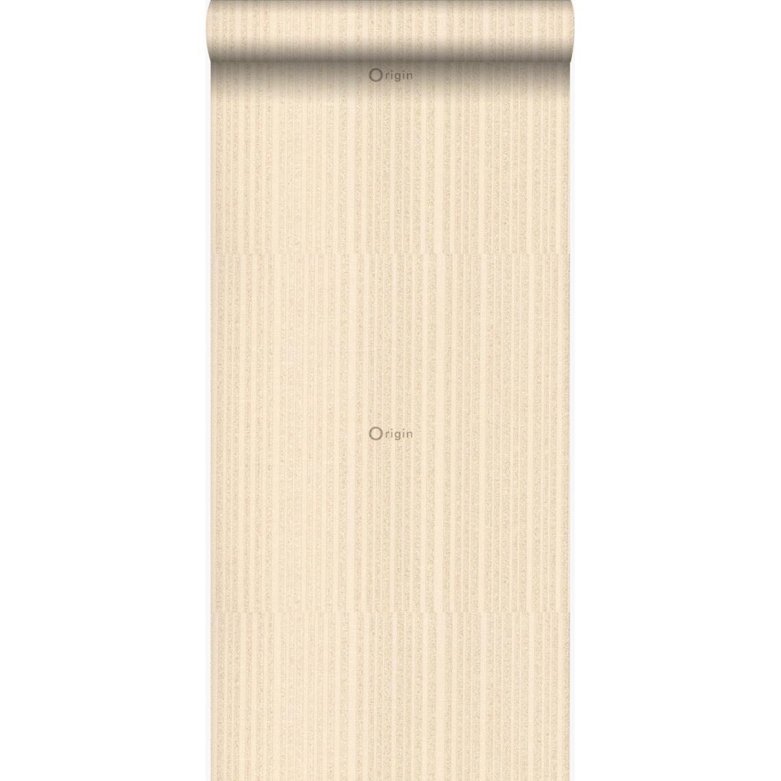 Origin - Origin papier peint rayures fines beige champagne - 306741 - 70 cm x 10,05 m - Papier peint