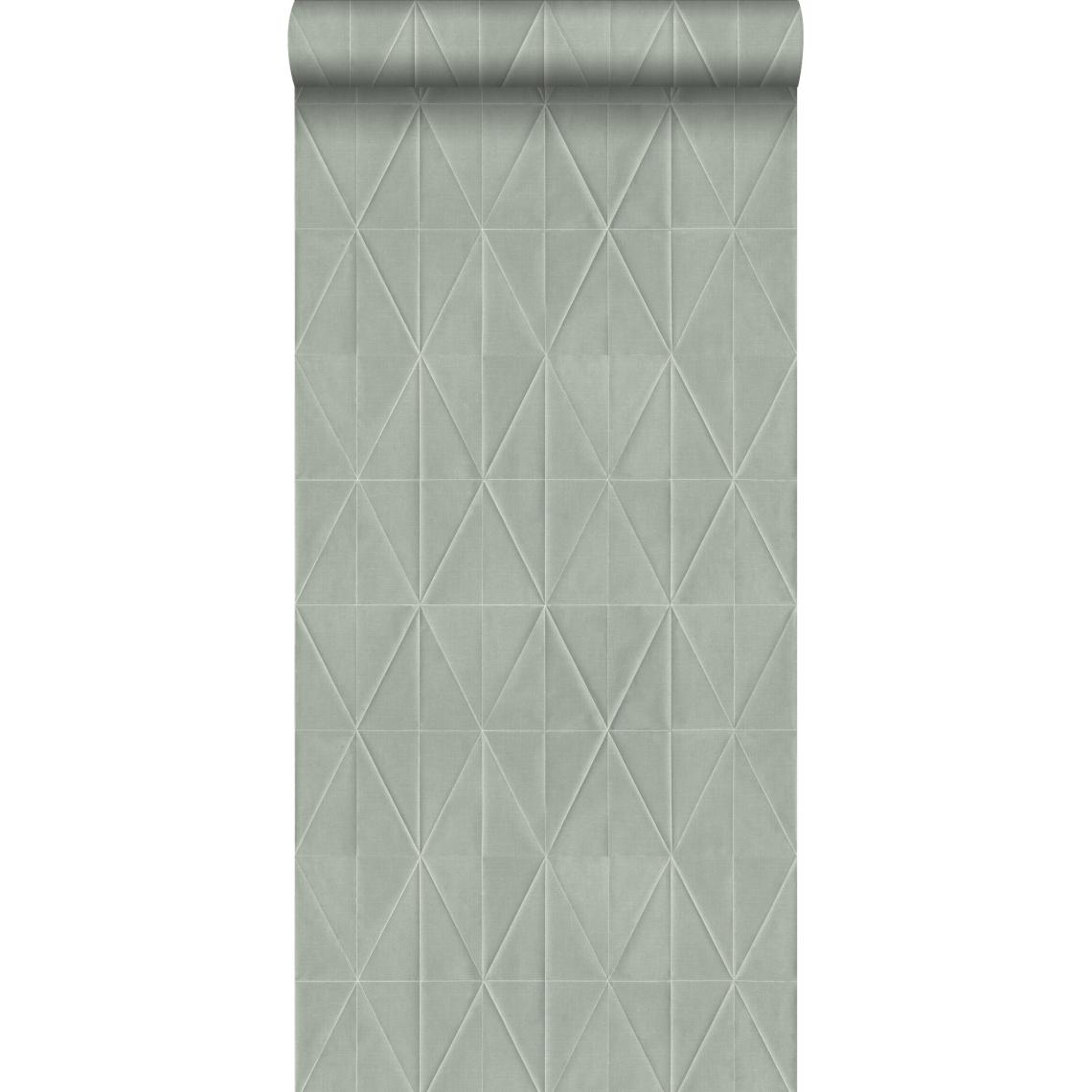 ESTAhome - ESTAhome PP intissé éco texture origami gris clair - 148708 - 0.53 x 10.05 m - Papier peint
