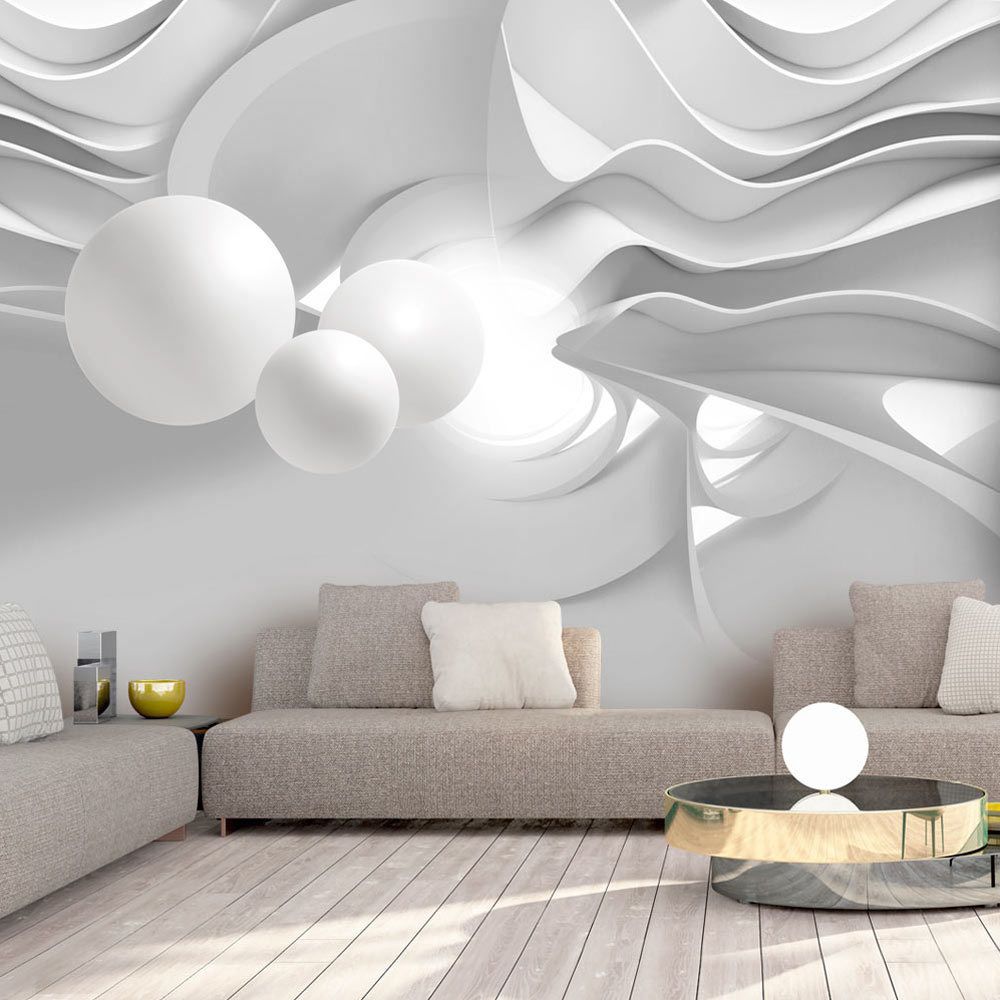 Bimago - Papier peint - White Corridors - Décoration, image, art | Abstractions | Moderne | - Papier peint