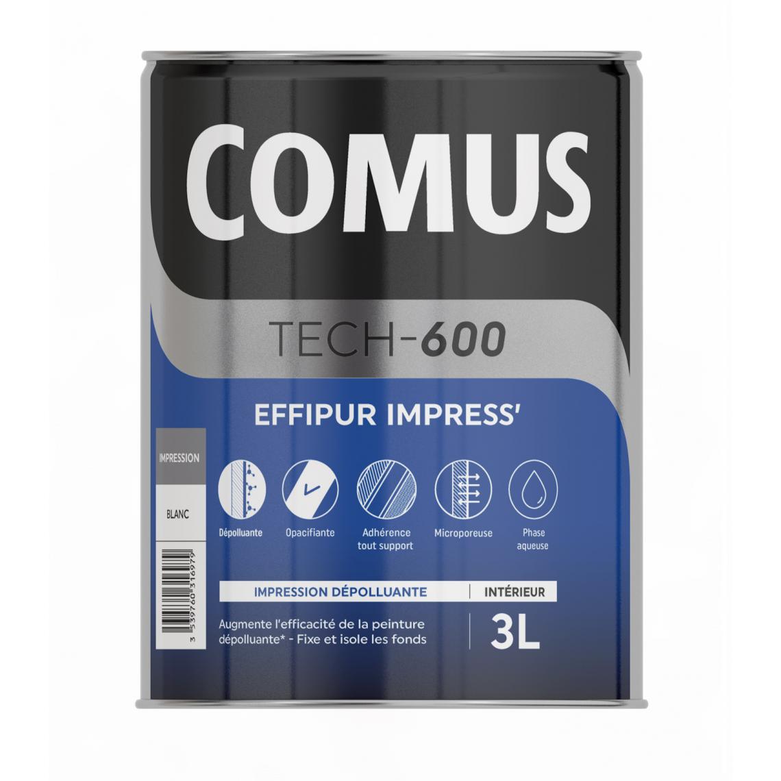Comus - EFFIPUR IMPRESS' 3L - Impression polyvalente en phase aqueuse - COMUS - Peinture intérieure