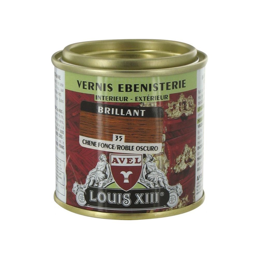 Avel - Vernis ébénisterie - Brillant - Chêne foncé - 125 ml - AVEL - Produit de finition pour bois