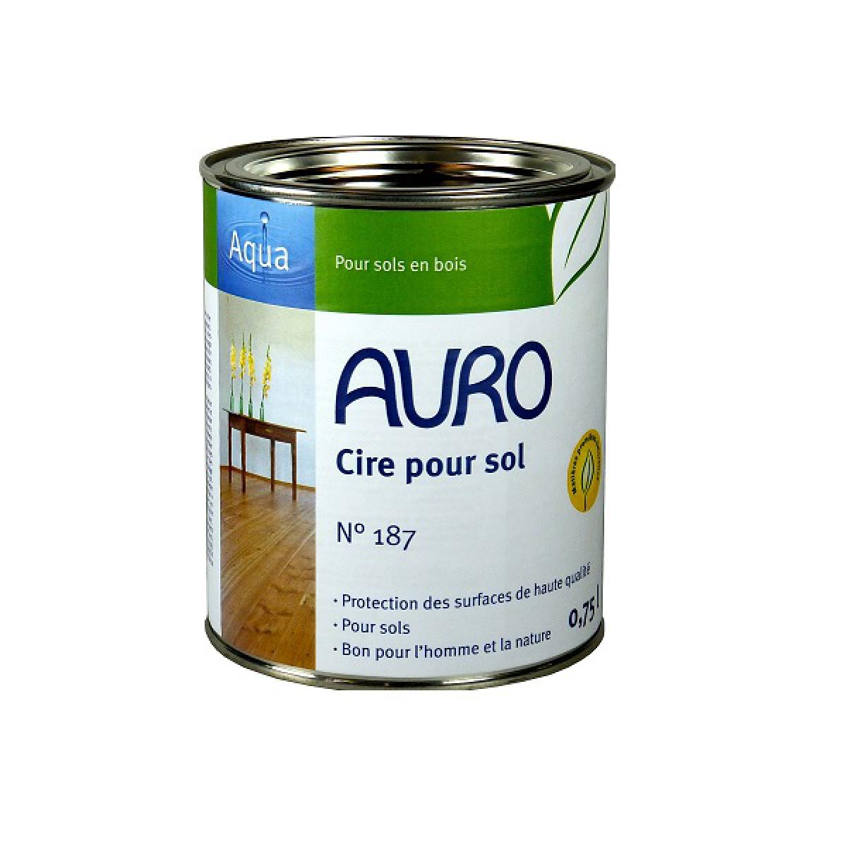Auro - Auro - Cire pour sol (sols en bois et Lino) 0,75l - N° 187 - Peinture intérieure